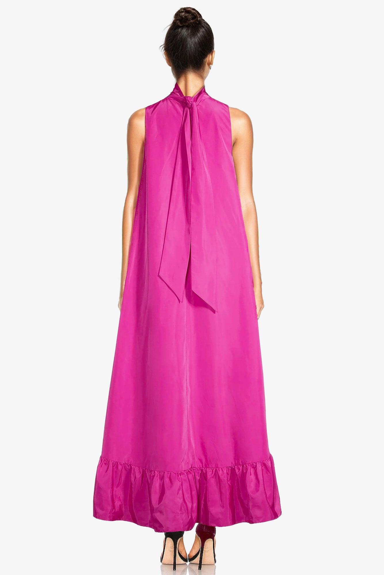 ONE33 SOCIAL | The Yolanda Fuchsia High-Low Maxi Gown | Pink