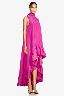 ONE33 SOCIAL | The Yolanda Fuchsia High-Low Maxi Gown | Pink