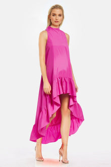 ONE33 SOCIAL | The Yolanda Fuchsia High-Low Maxi Gown | Pink