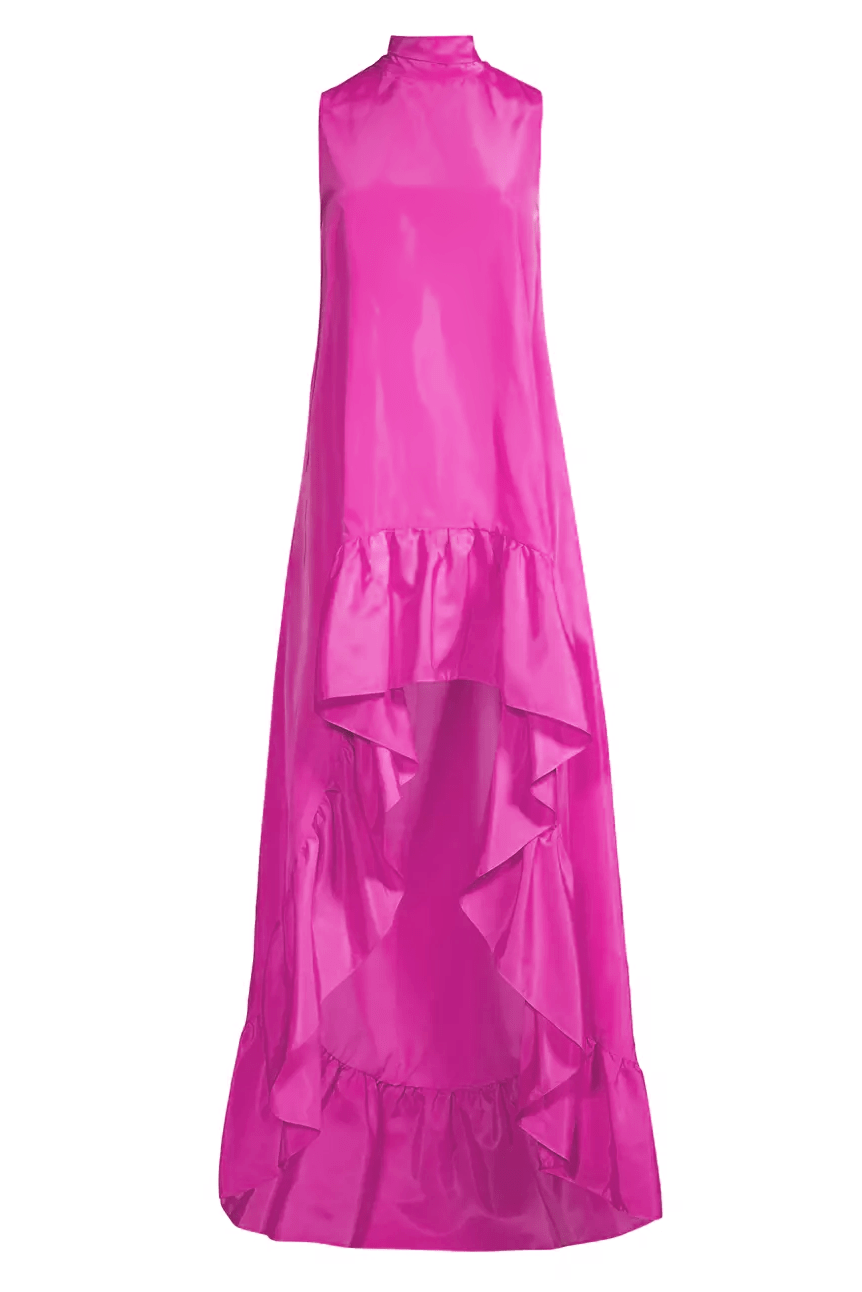 ONE33 SOCIAL | The Yolanda Fuchsia High-Low Maxi Gown | Pink
