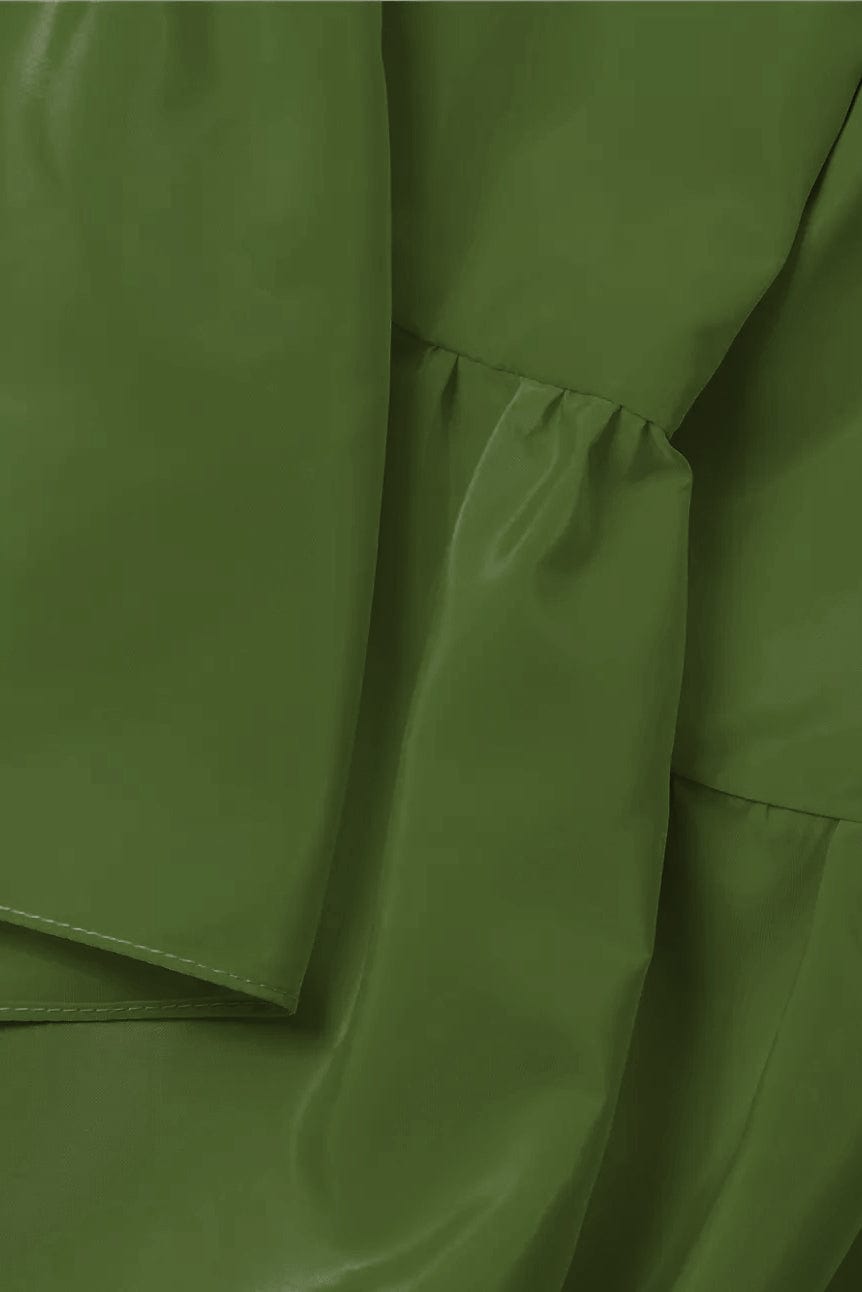 ONE33 SOCIAL | The Yolanda Olive High-Low Maxi Gown | Olive