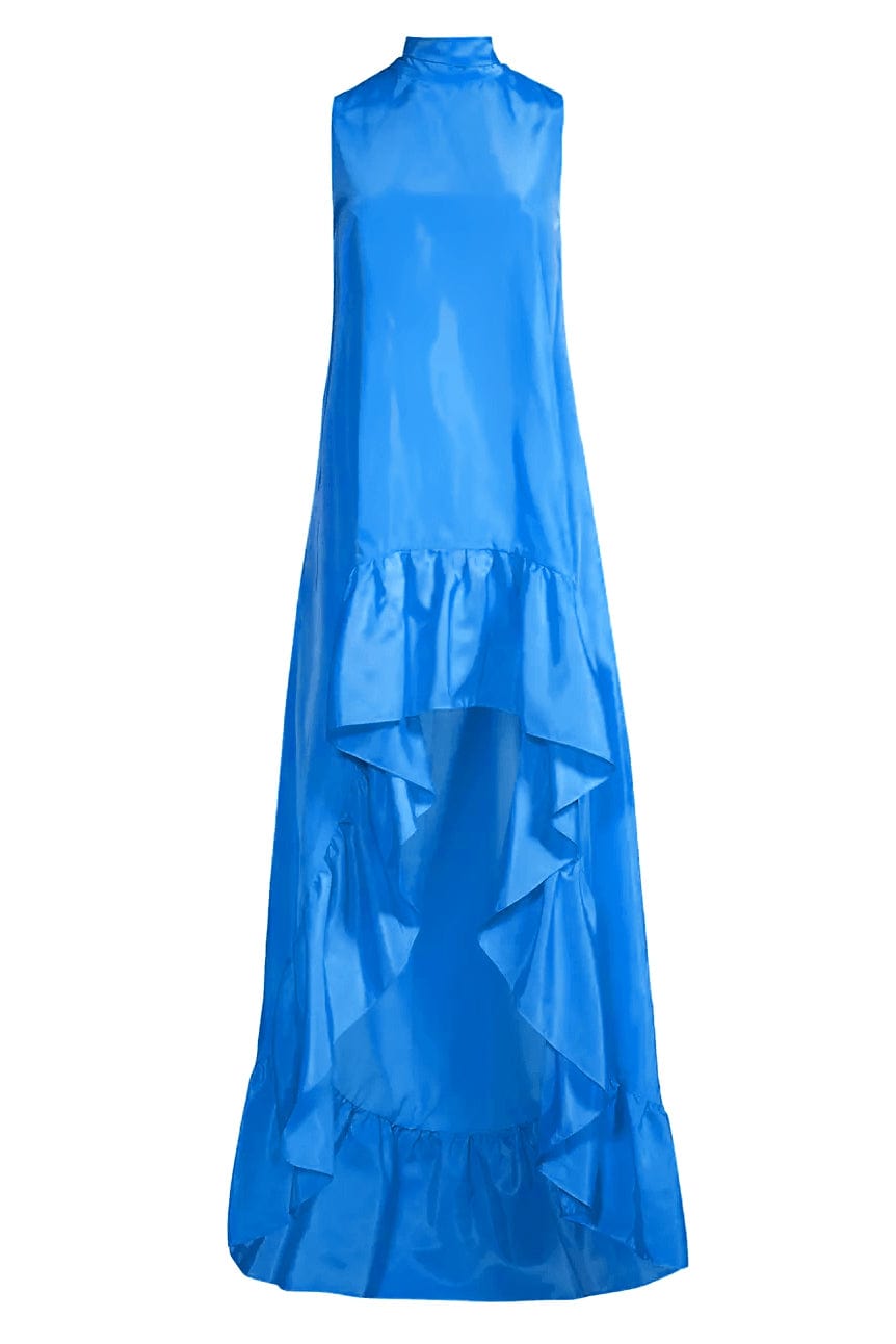 ONE33 SOCIAL | The Yolanda Peacock Blue High-Low Maxi Gown | Blue