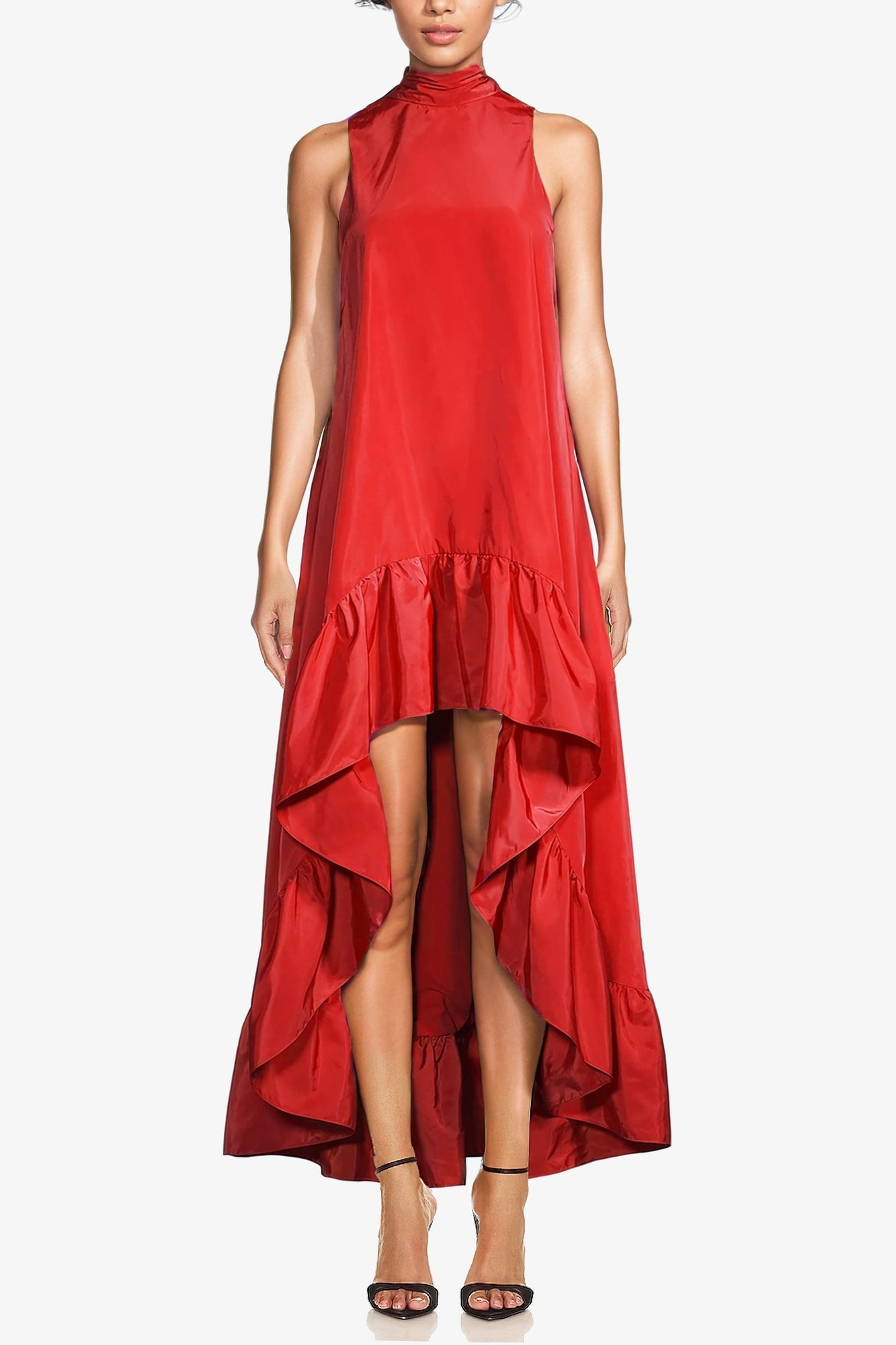 ONE33 SOCIAL | The Yolanda Red High-Low Maxi Gown | Red
