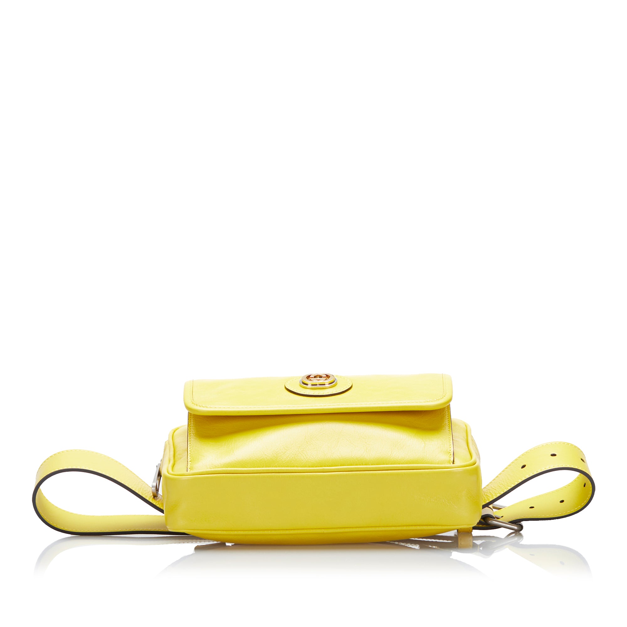 Gucci | Pre-Owned Interlocking G Morpheus Leather Belt Bag | YellowYellowYellow