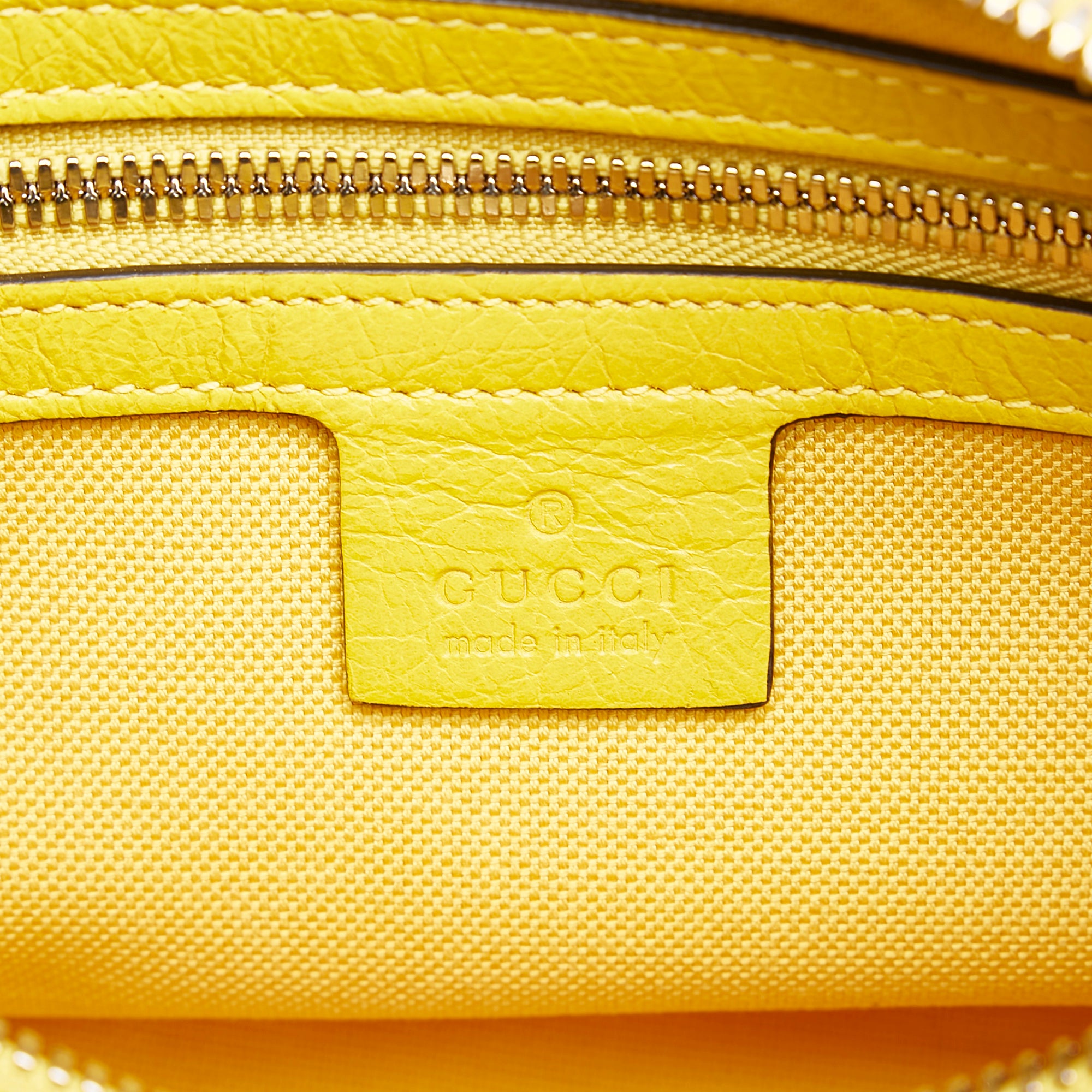 Gucci | Pre-Owned Interlocking G Morpheus Leather Belt Bag | YellowYellowYellow