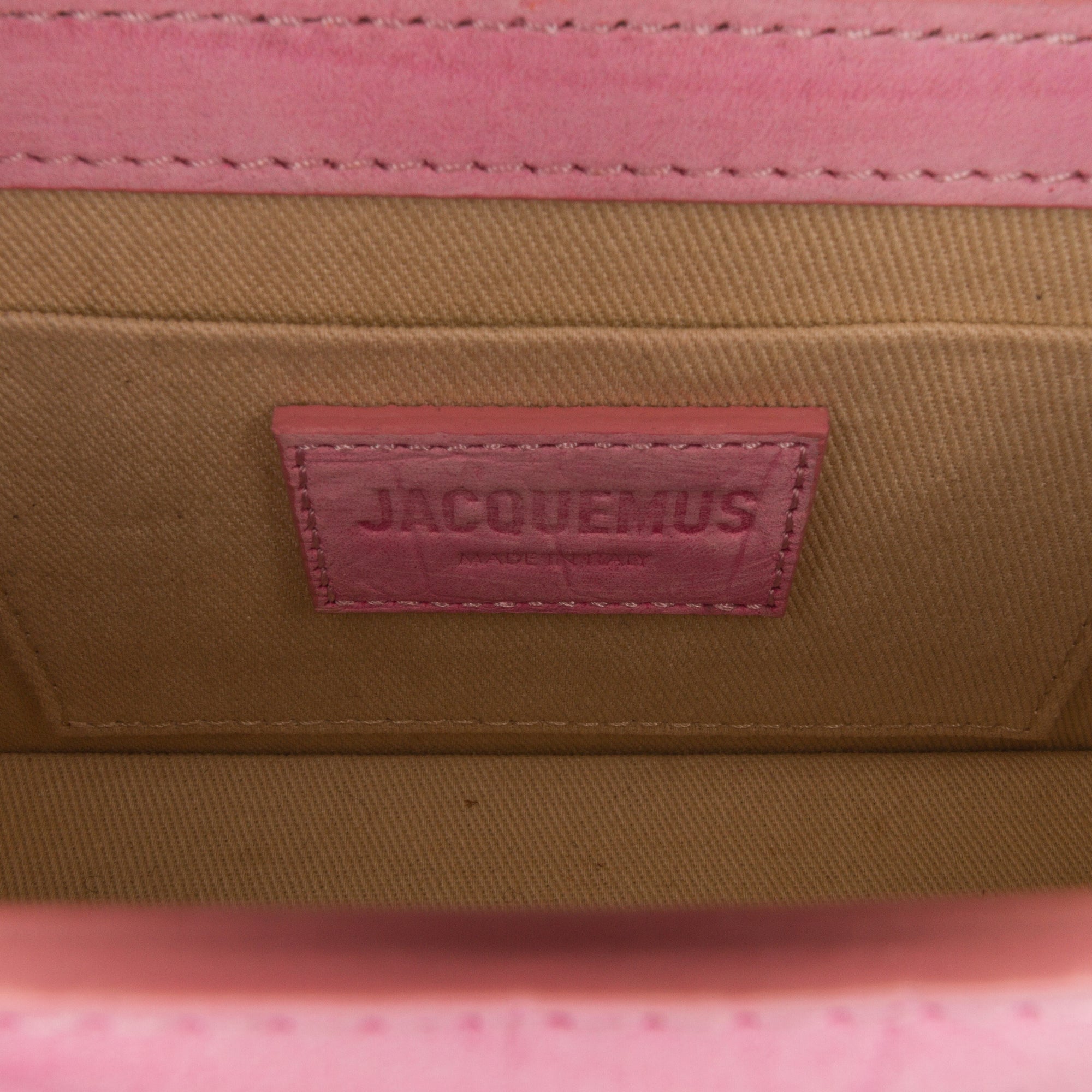 Jacquemus | Pre-Owned Suede Embossed Le Chiquito Long | Pink