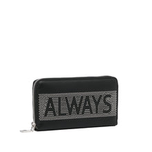 Valentino | Pre-Owned Studded Zip Around Wallet | Black