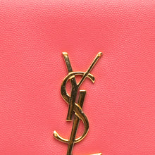 Saint Laurent | Pre-Owned Medium Grain De Poudre Monogram Kate Crossbody | Pink