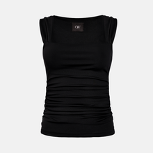 OW Collection ZOEY Draped Top Top 121 - Black