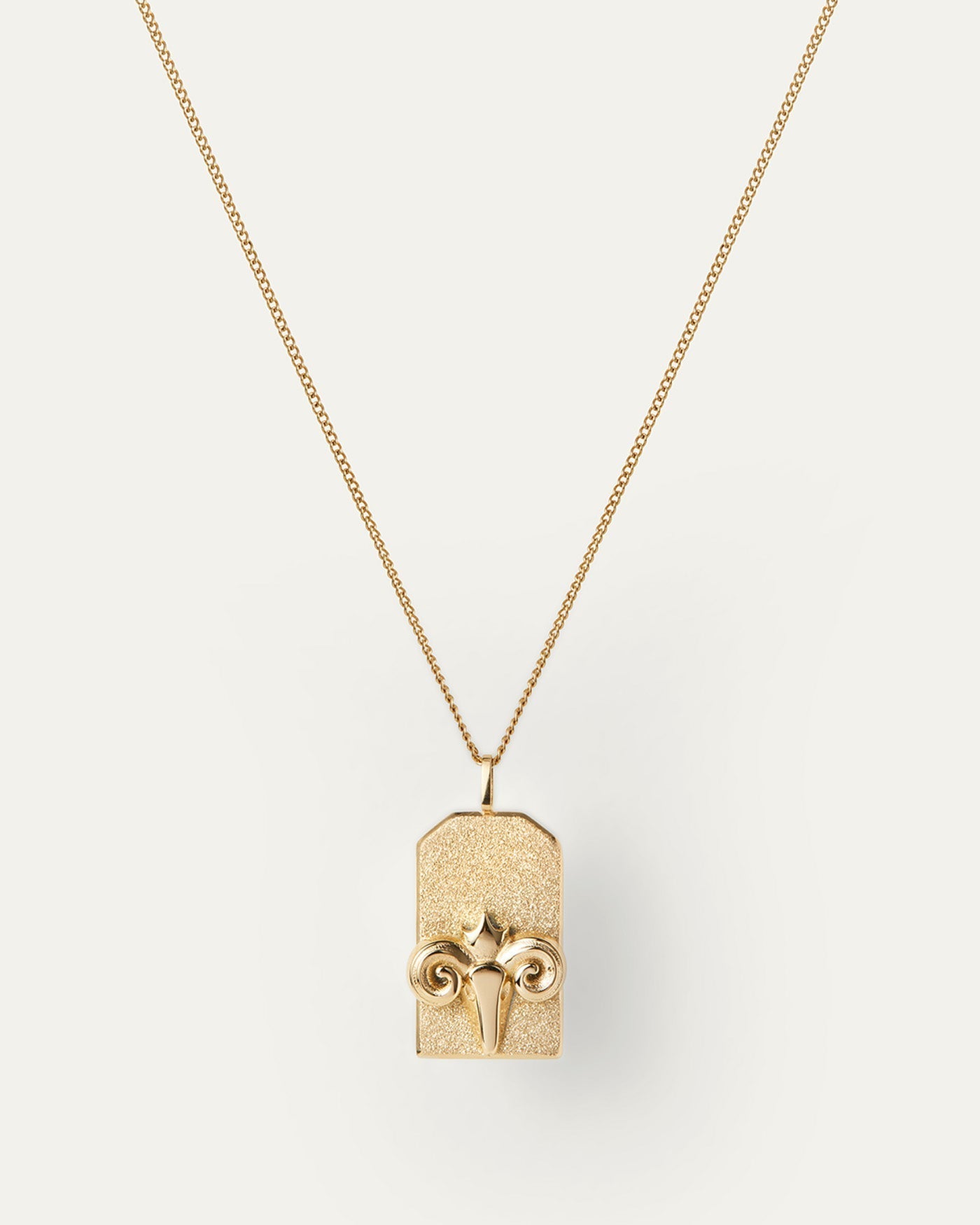 The Aries Zodiac Pendant Necklace | 14K Gold-Plated Steel