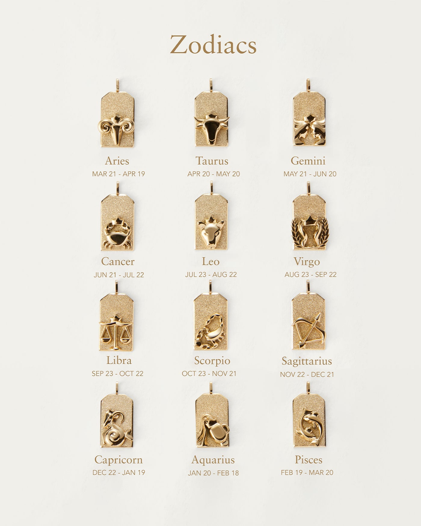 The Aries Zodiac Pendant Necklace | 14K Gold-Plated Steel