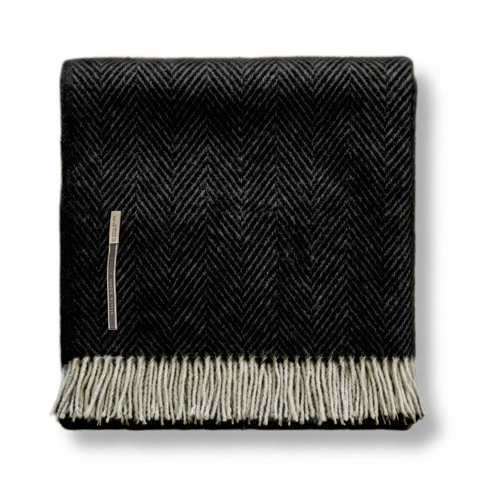 Chevron Throw | Ivory / Black