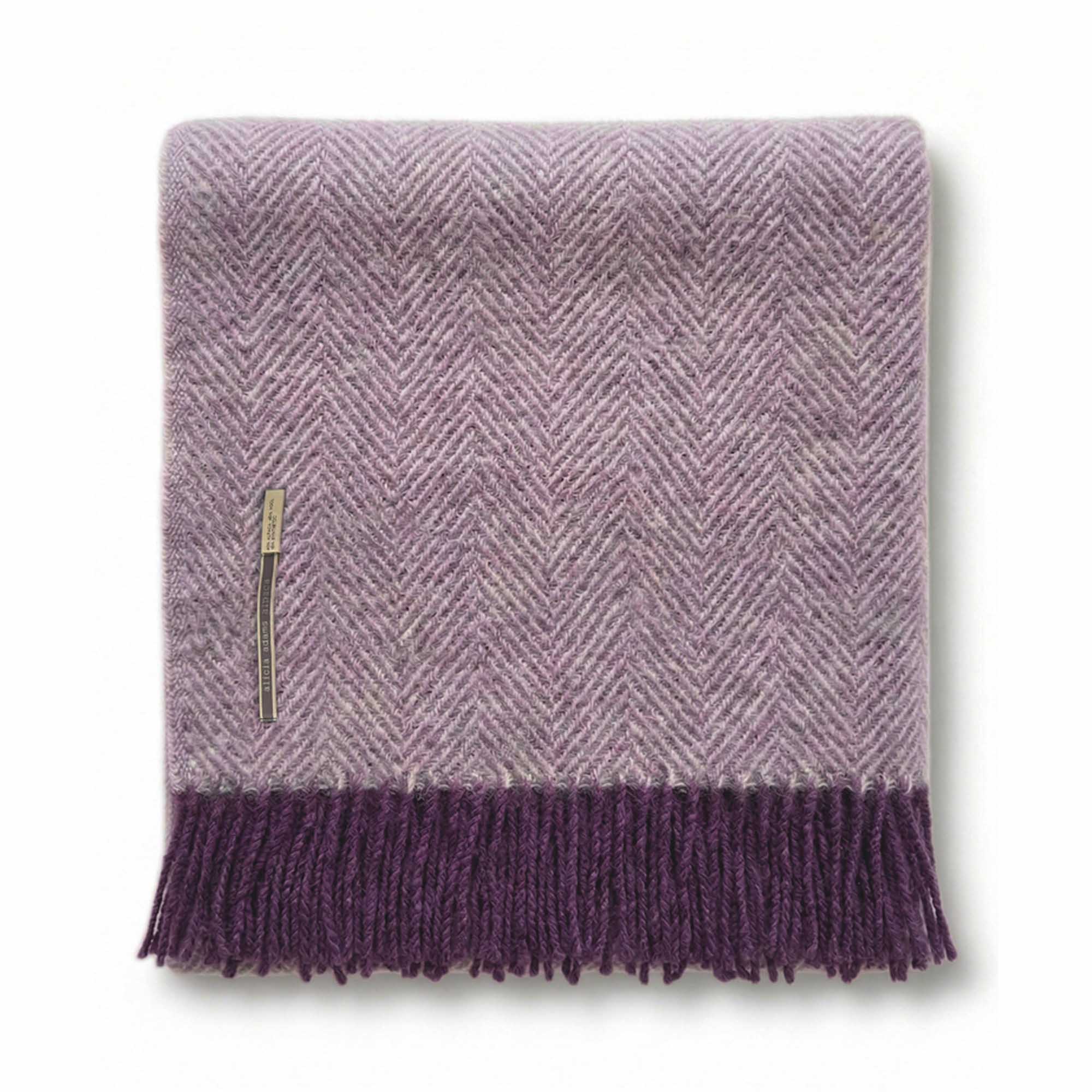 Chevron Throw | Ivory / Violet Melange