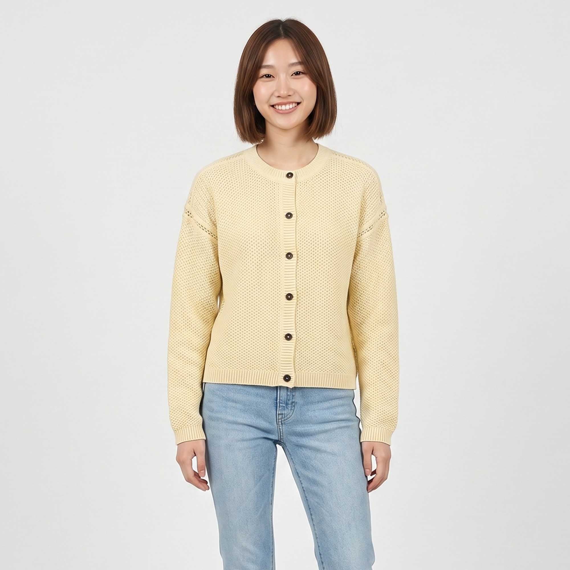 Women | Zumita Cardigan | Pastel Yellow