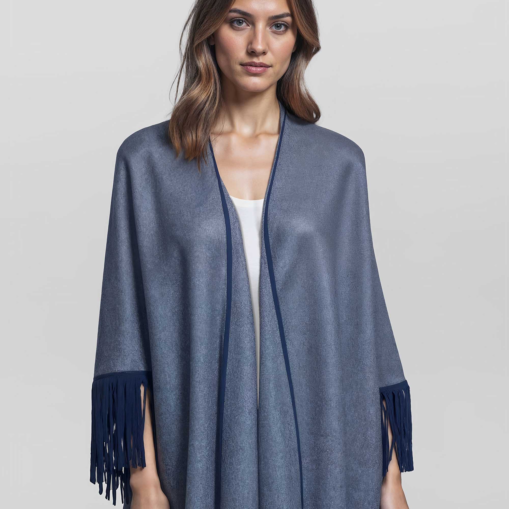 Unisex | Santa Fe Cape | Denim Blue