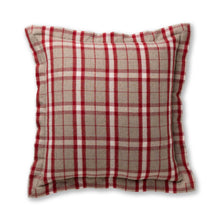 Aberdeen Euro Pillow | Light Taupe / Scarlet