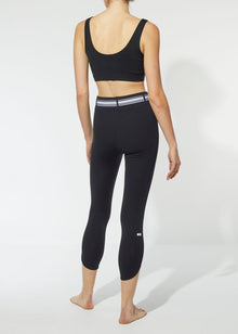 Ace High Waisted Belt Capri Legging - Solid & Striped
