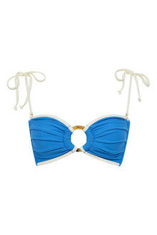 Tori Ties Bandeau Bikini Top | Asul Cream Binded