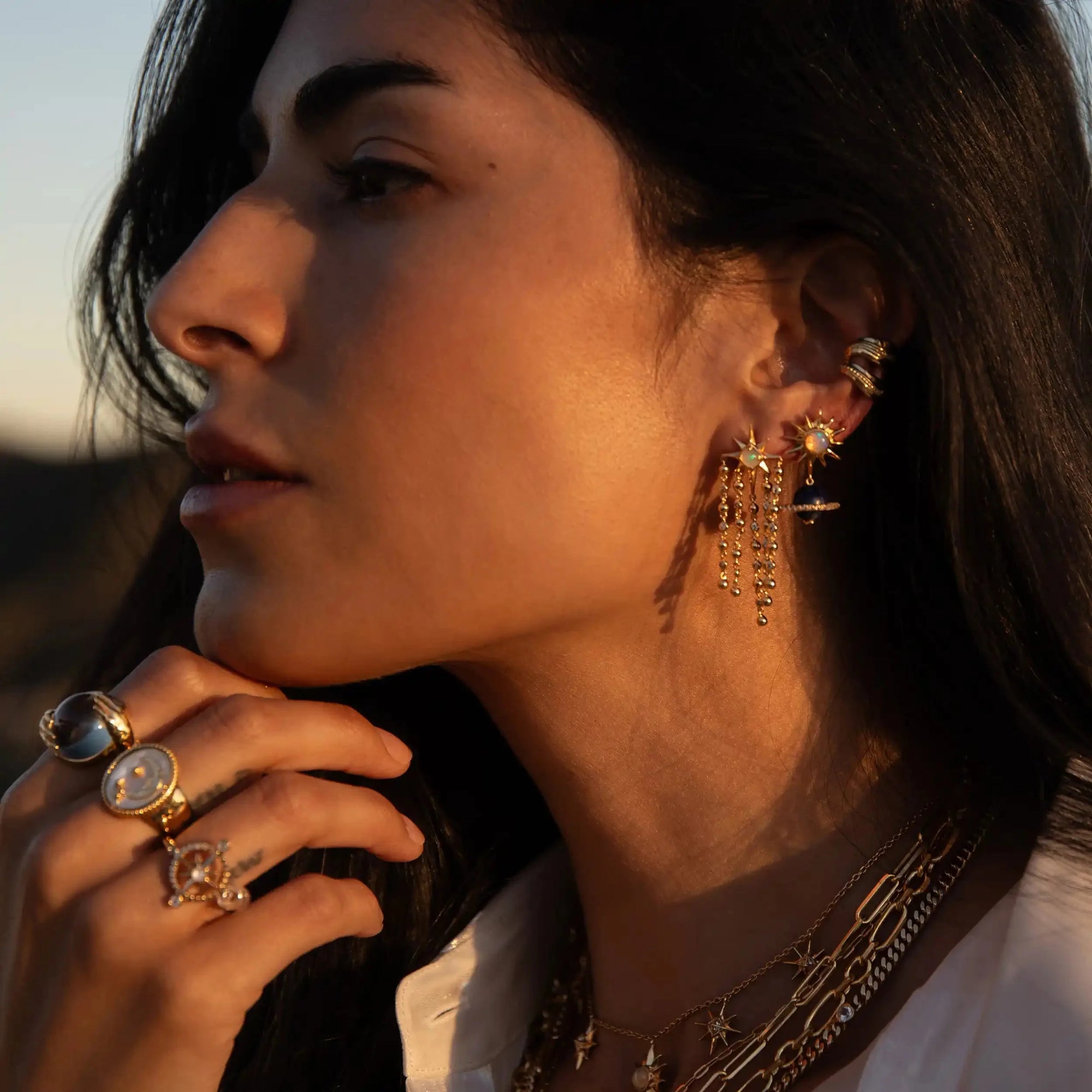 Falling Star Earrings | Sterling Silver