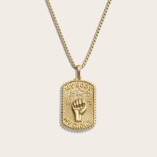 Pro Roe Dog Tag Necklace | 14K Yellow Gold Vermeil