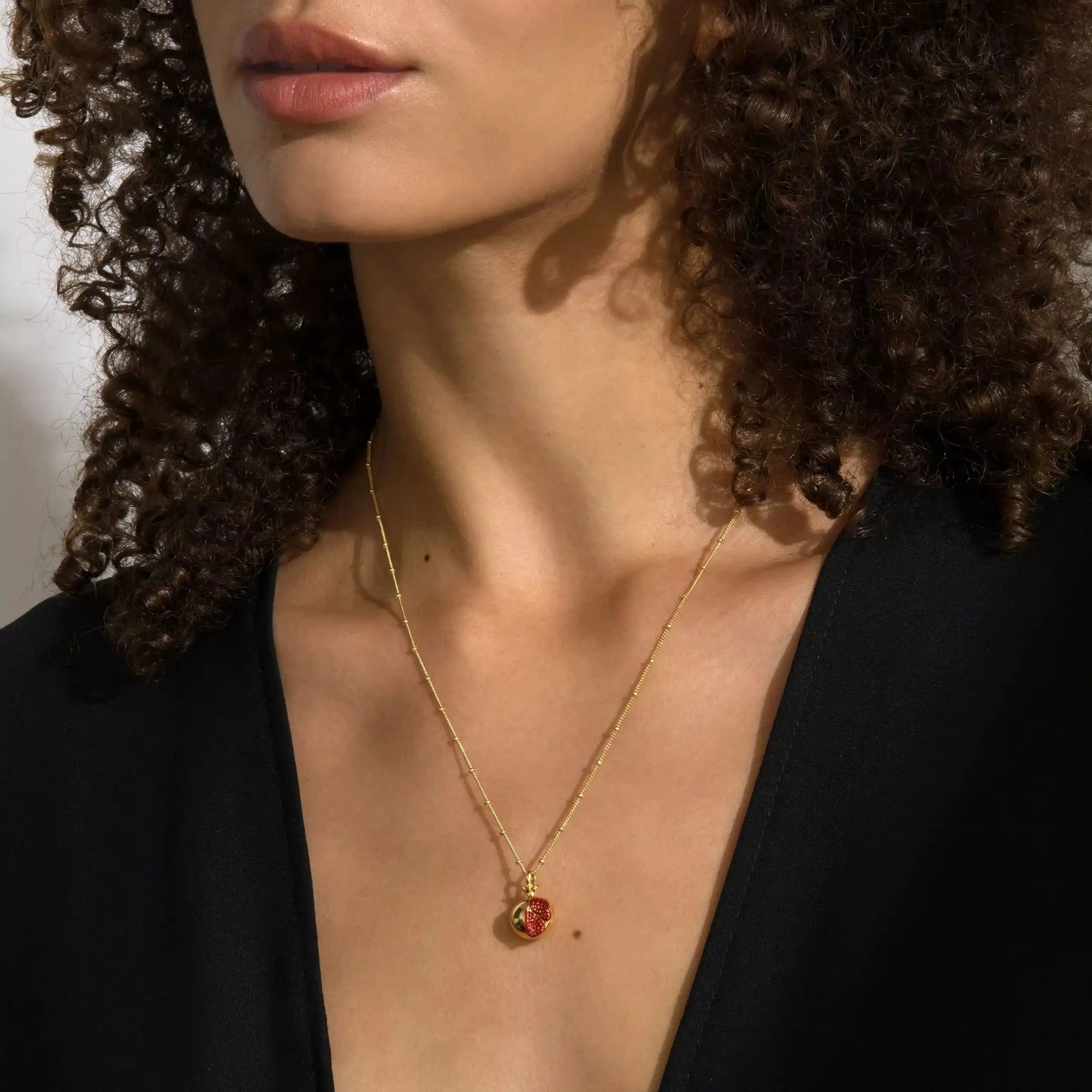 Pomegranate Necklace | 14K Yellow Gold Vermeil