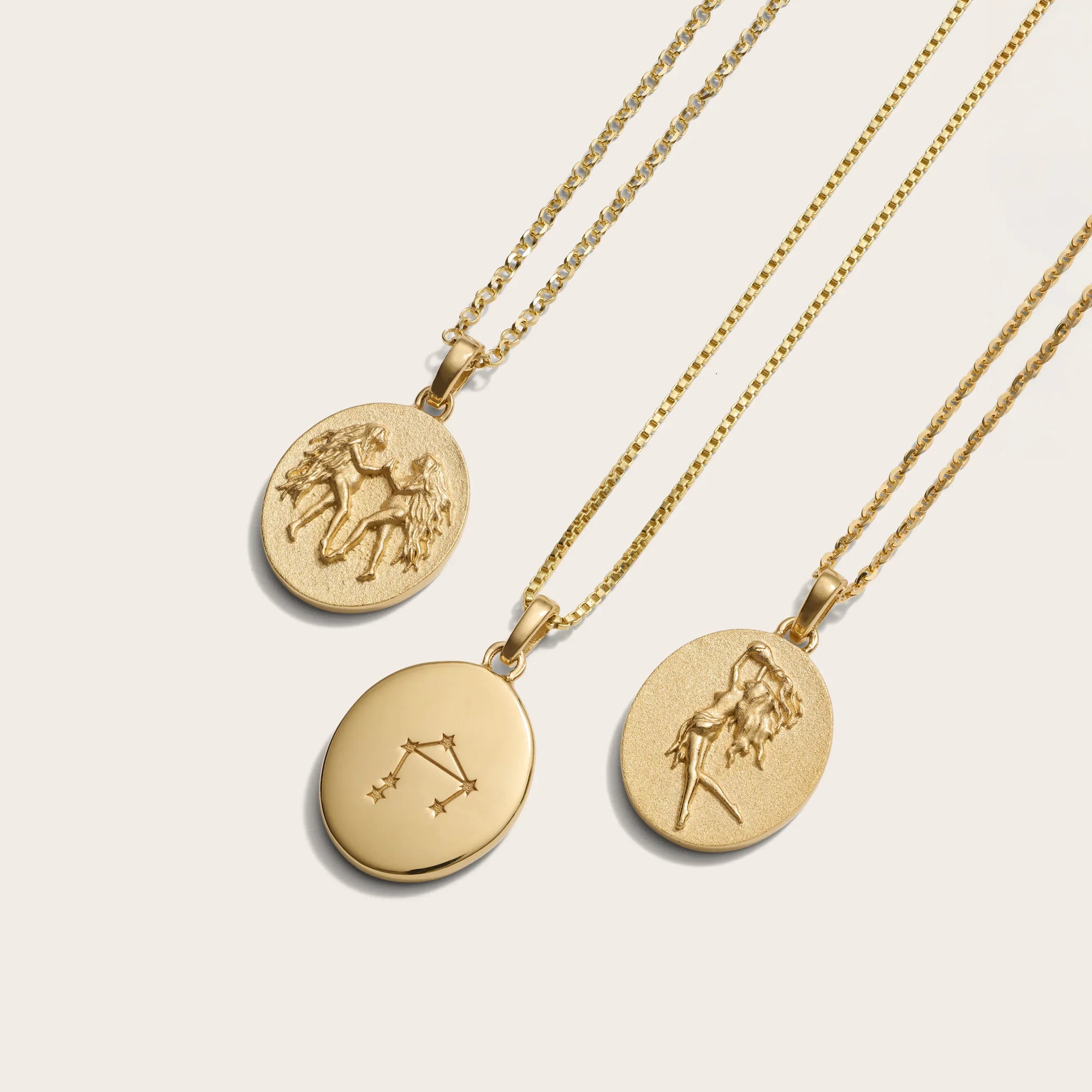 Zodiac Goddess Necklace | 14K Yellow Gold Vermeil