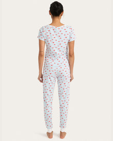 Womens | Baby Jean Jogger Set - Angel Hearts | Sky