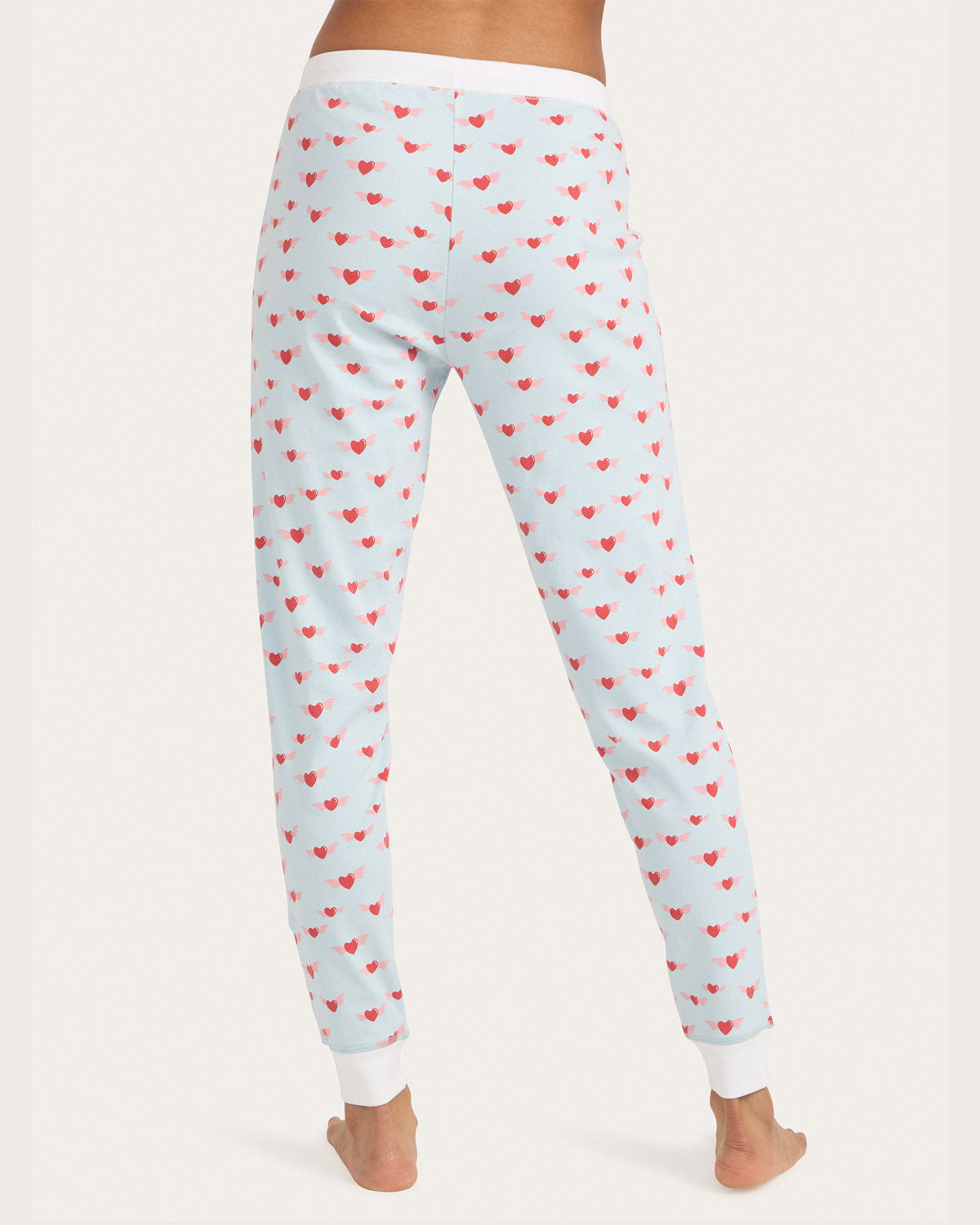Womens | Baby Jean Jogger Set - Angel Hearts | Sky