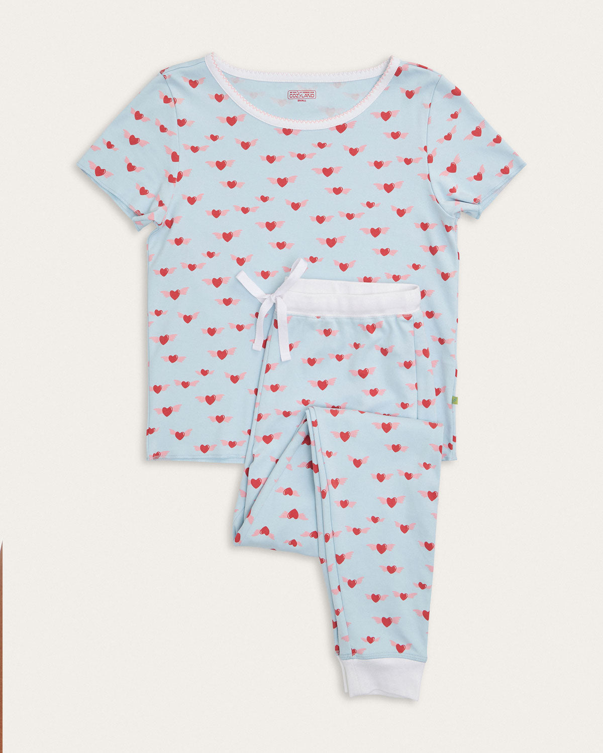Womens | Baby Jean Jogger Set - Angel Hearts | Sky