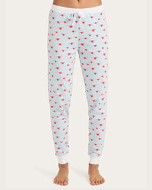 Womens | Baby Jean Jogger Set - Angel Hearts | Sky