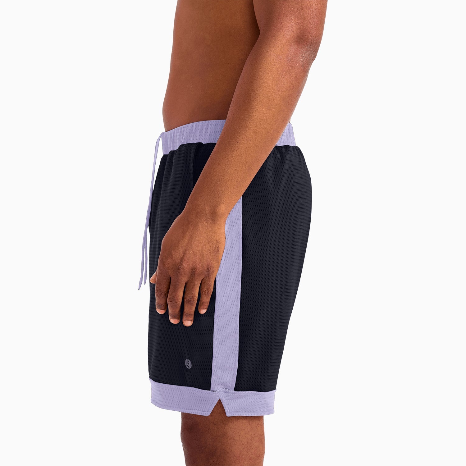 Breathable Mesh Lounge Shorts with Modal Lining | Navy/Lavender