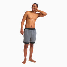 Lined Mesh Lounge Shorts | Gray/Black