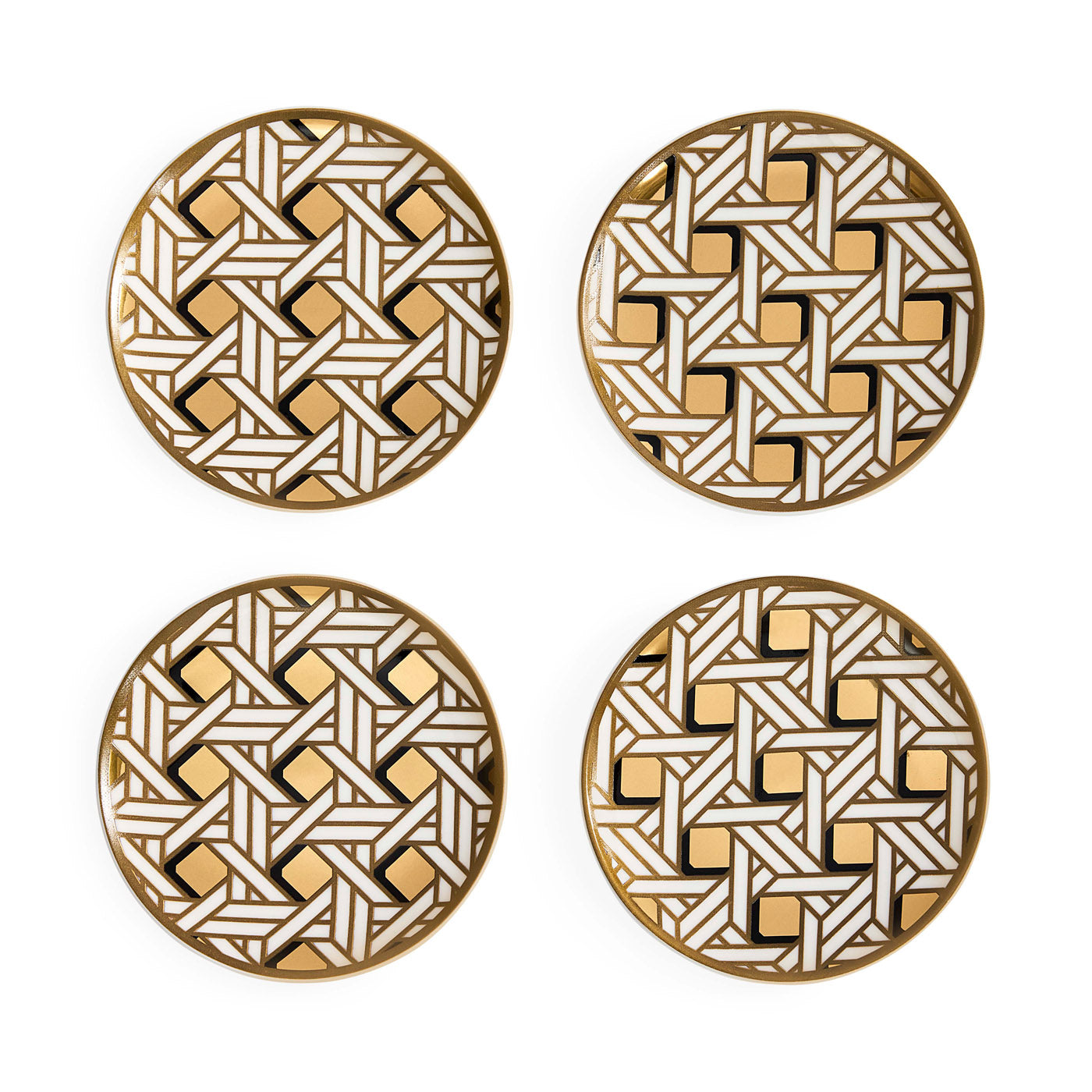 Basketweave Coasters - front view