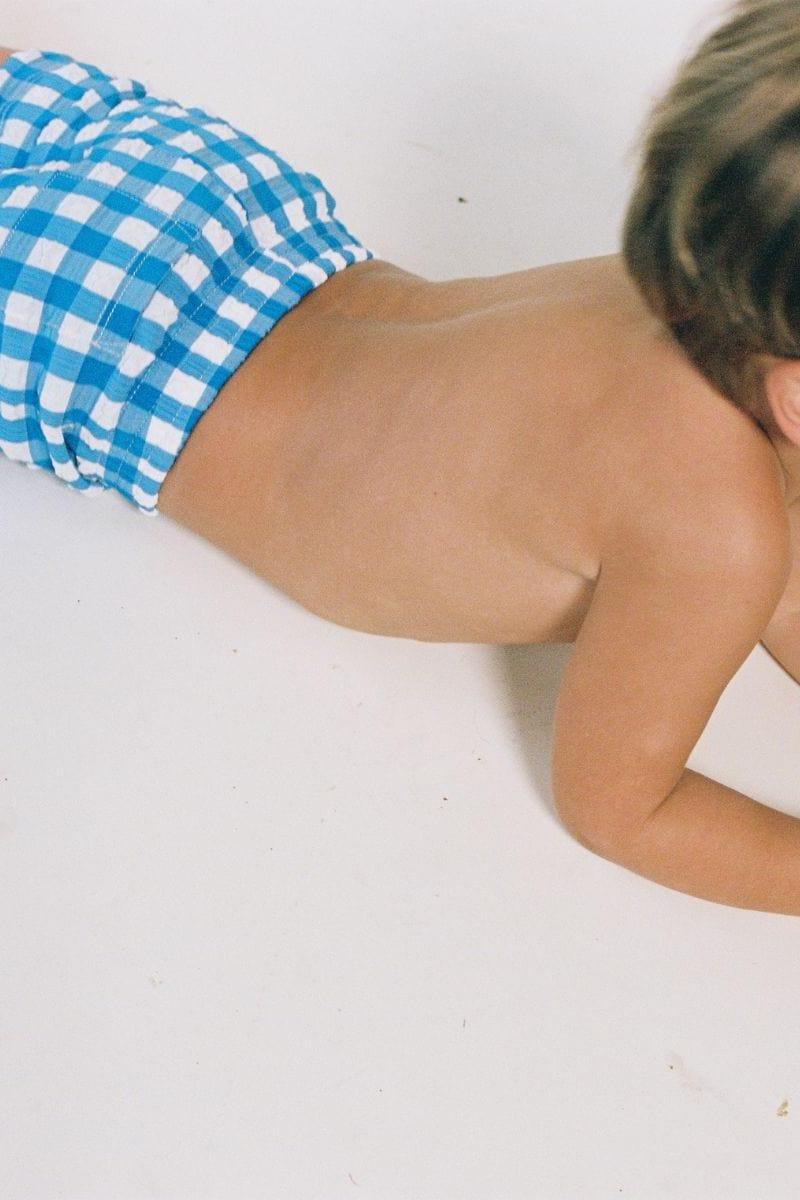 Kids | Boardshort | Blue Gingham