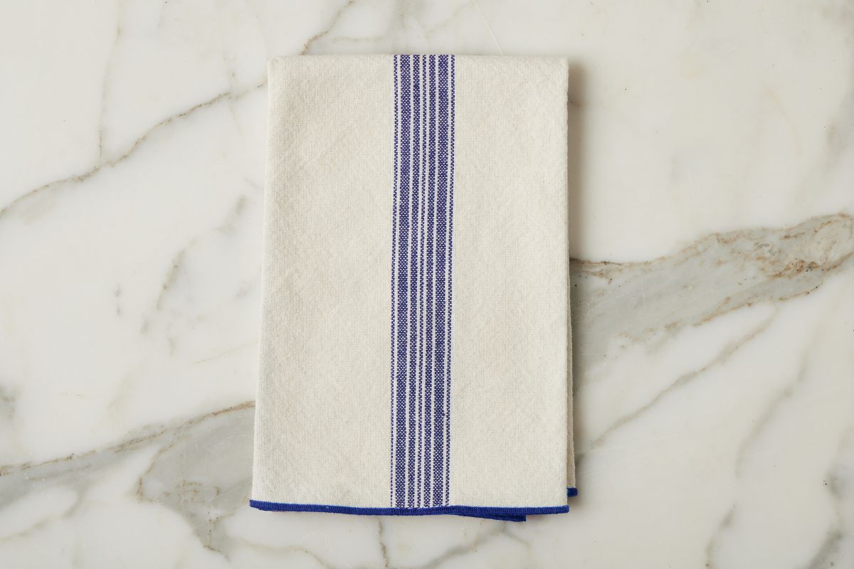 Dinner Napkins | Vintage Navy Blue Stripe | Set of 4