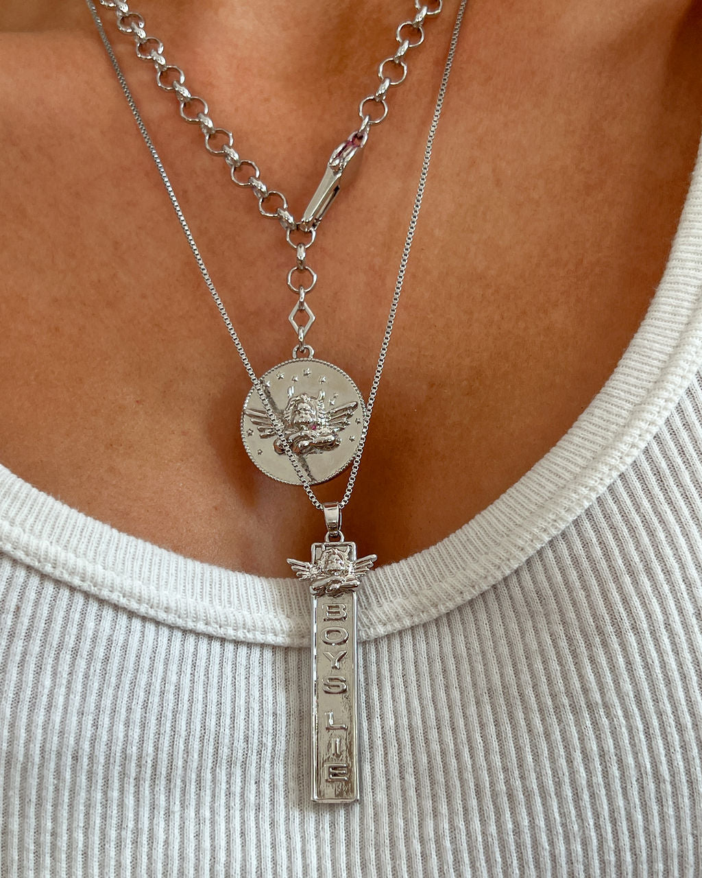 The Suzi Angel Necklace | Silver