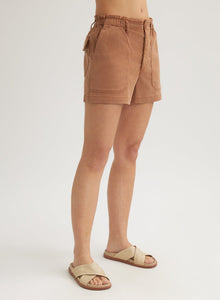Callie Ruffle Short | Terracotta Brown