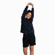 Chilluxe Brushed Fleece Crew | Black