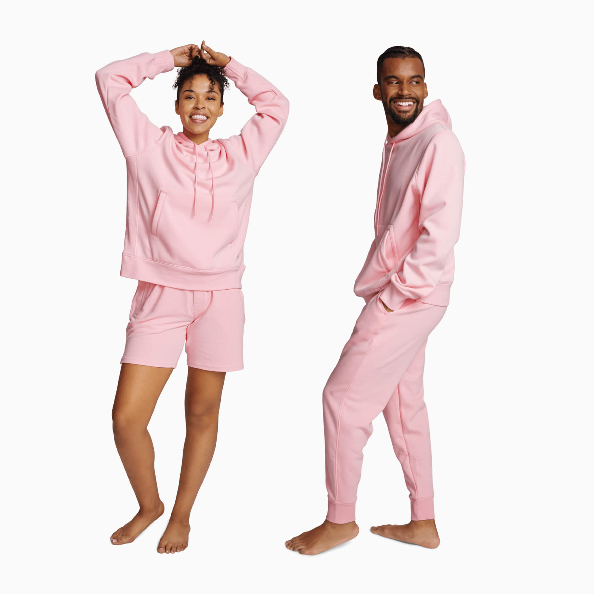 Chilluxe Brushed Fleece Hoodie | Flamingo