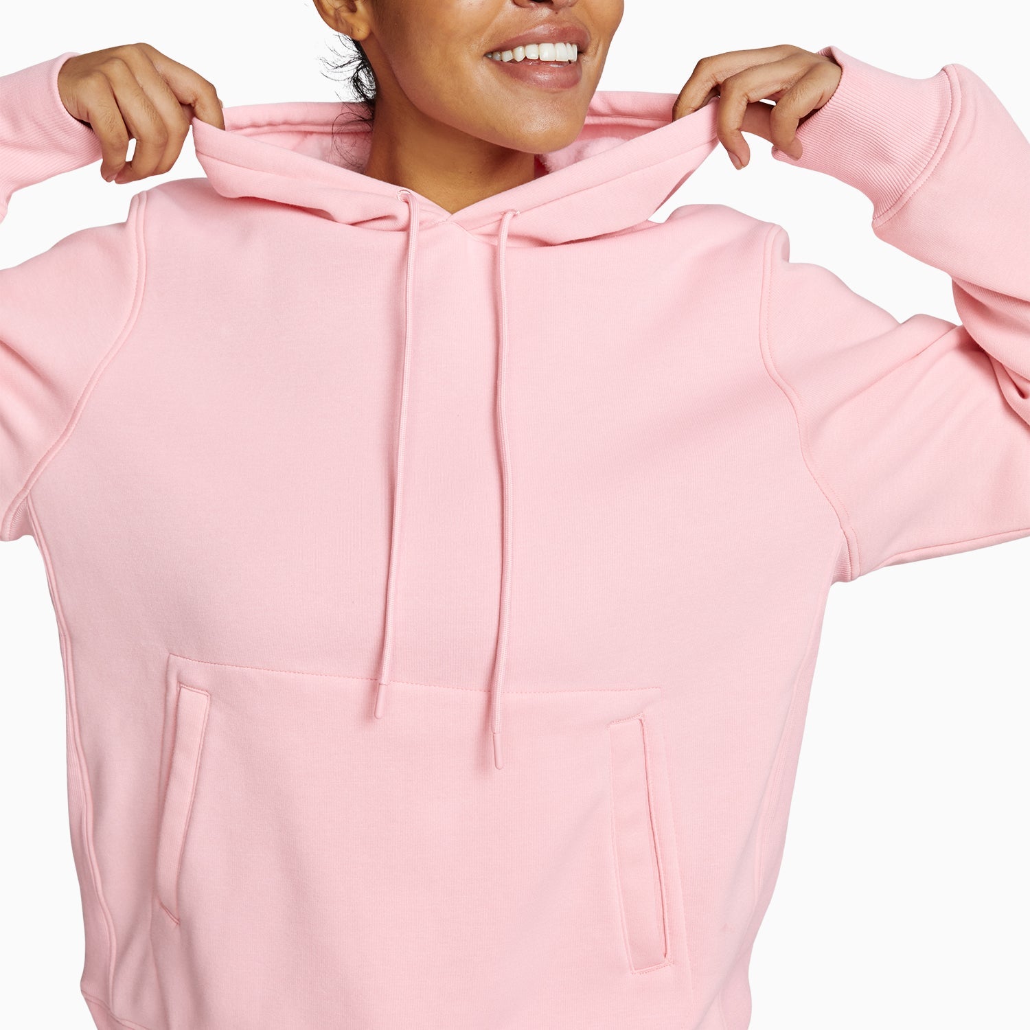 Chilluxe Brushed Fleece Hoodie | Flamingo
