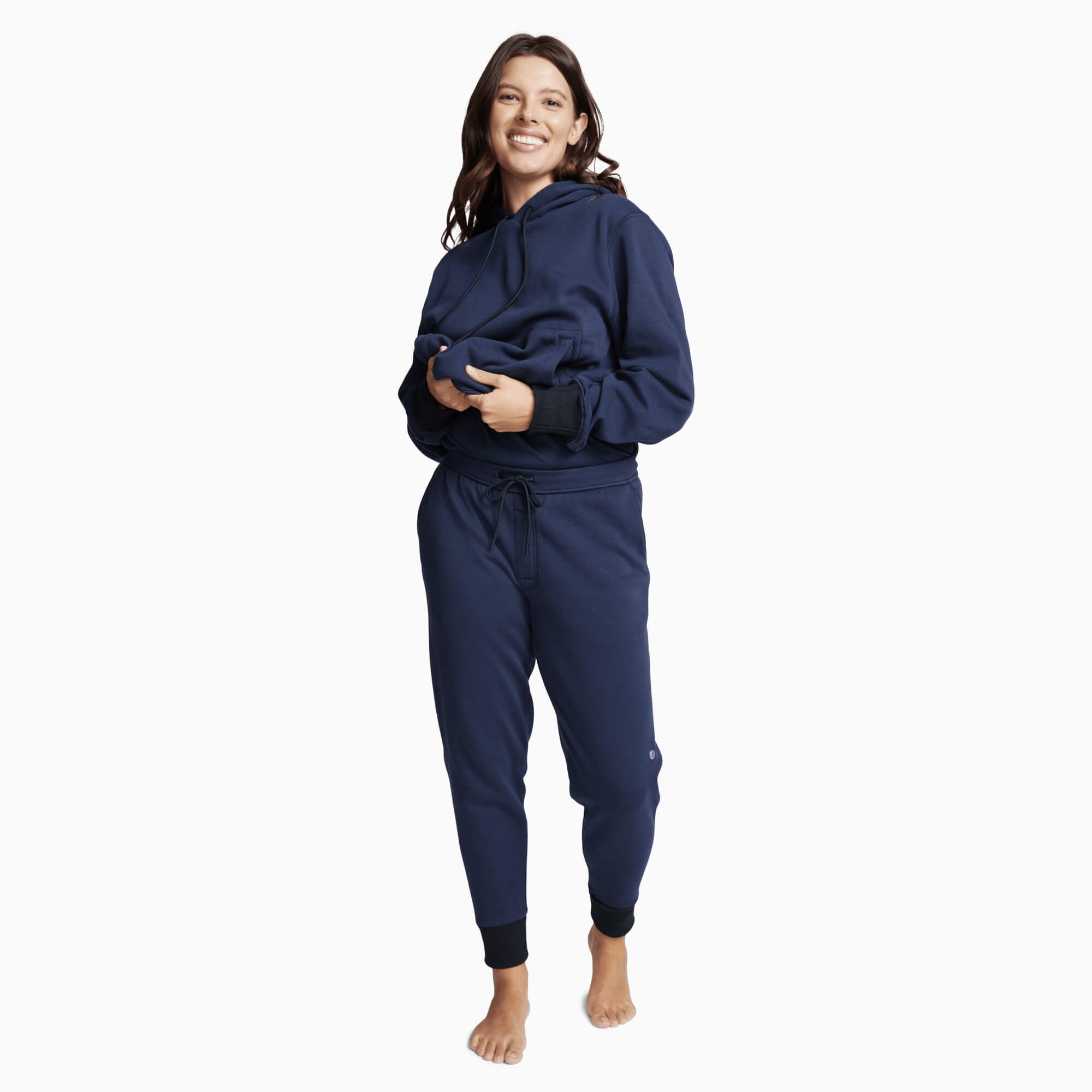 Chilluxe Brushed Fleece Hoodie | Navy