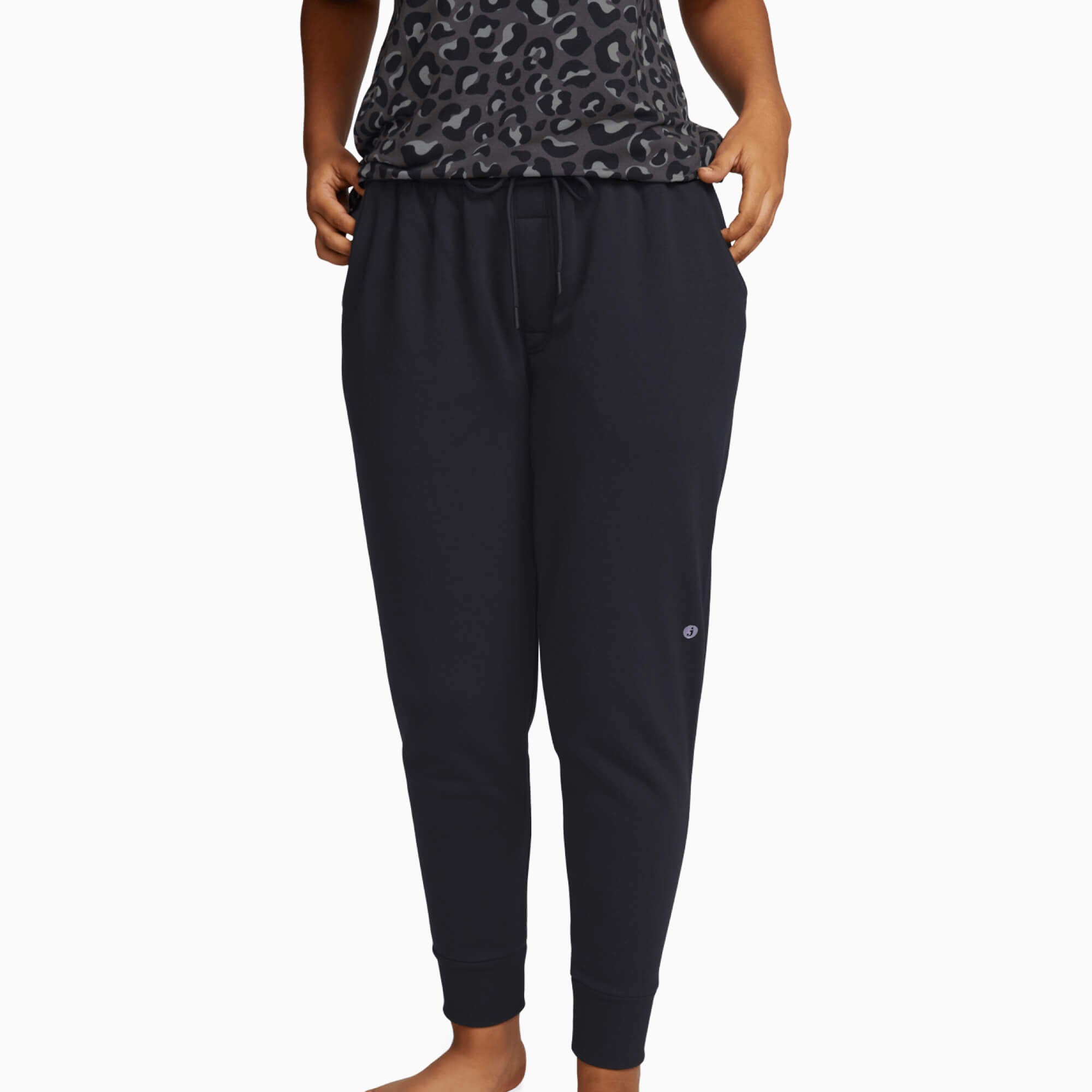 Chilluxe Brushed Fleece Joggers | Black