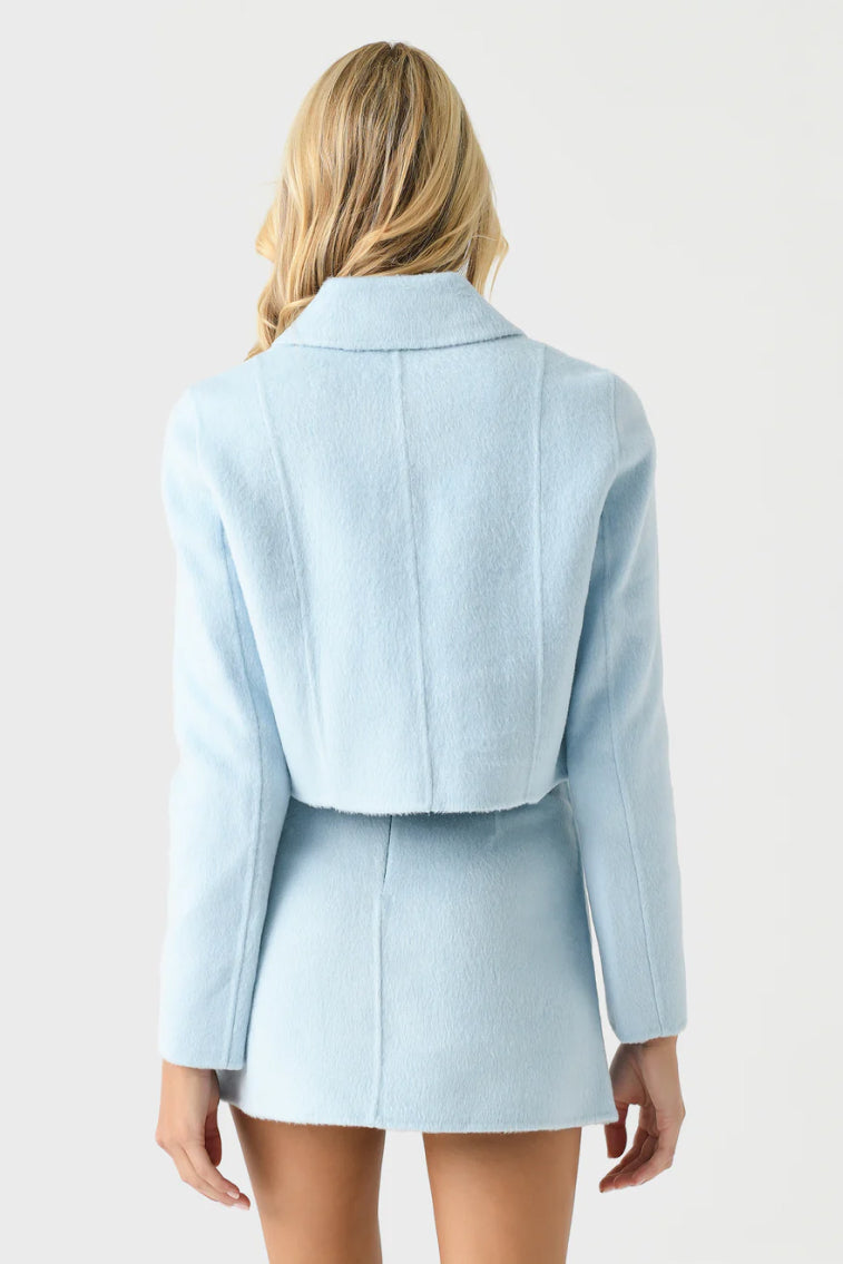 Lettie Wool Military-Inspired Jacket | Cosmic Sky