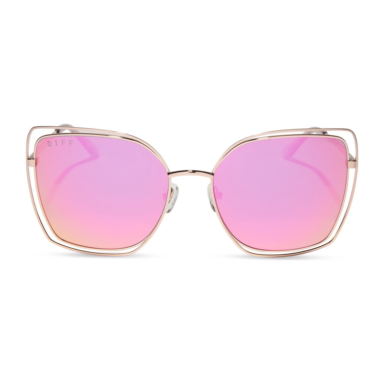 Womens | Jacqueline Sunglasses | Champagne | Pink Lenses