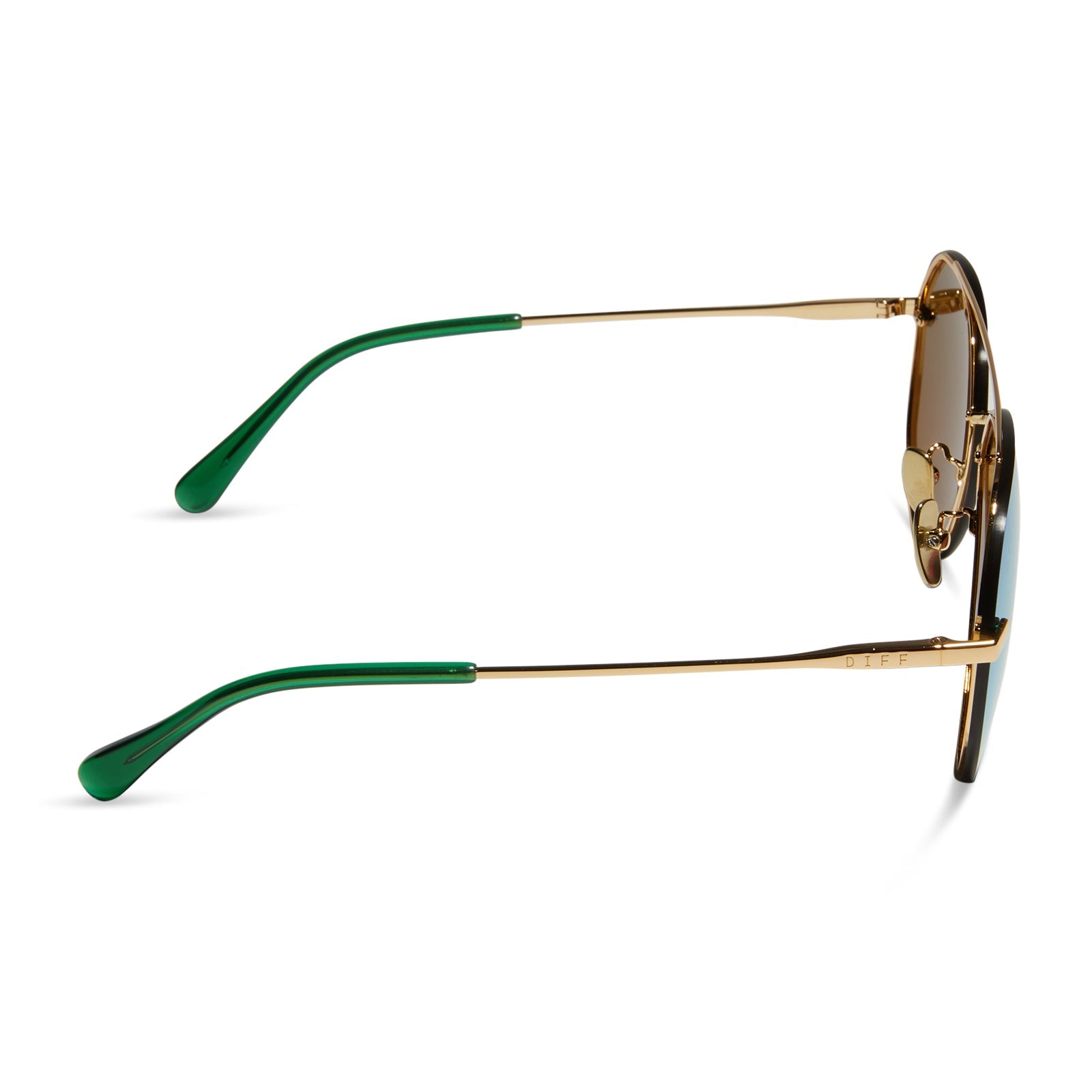 Unisex | Lenox Sunglasses | Gold | Green Lenses