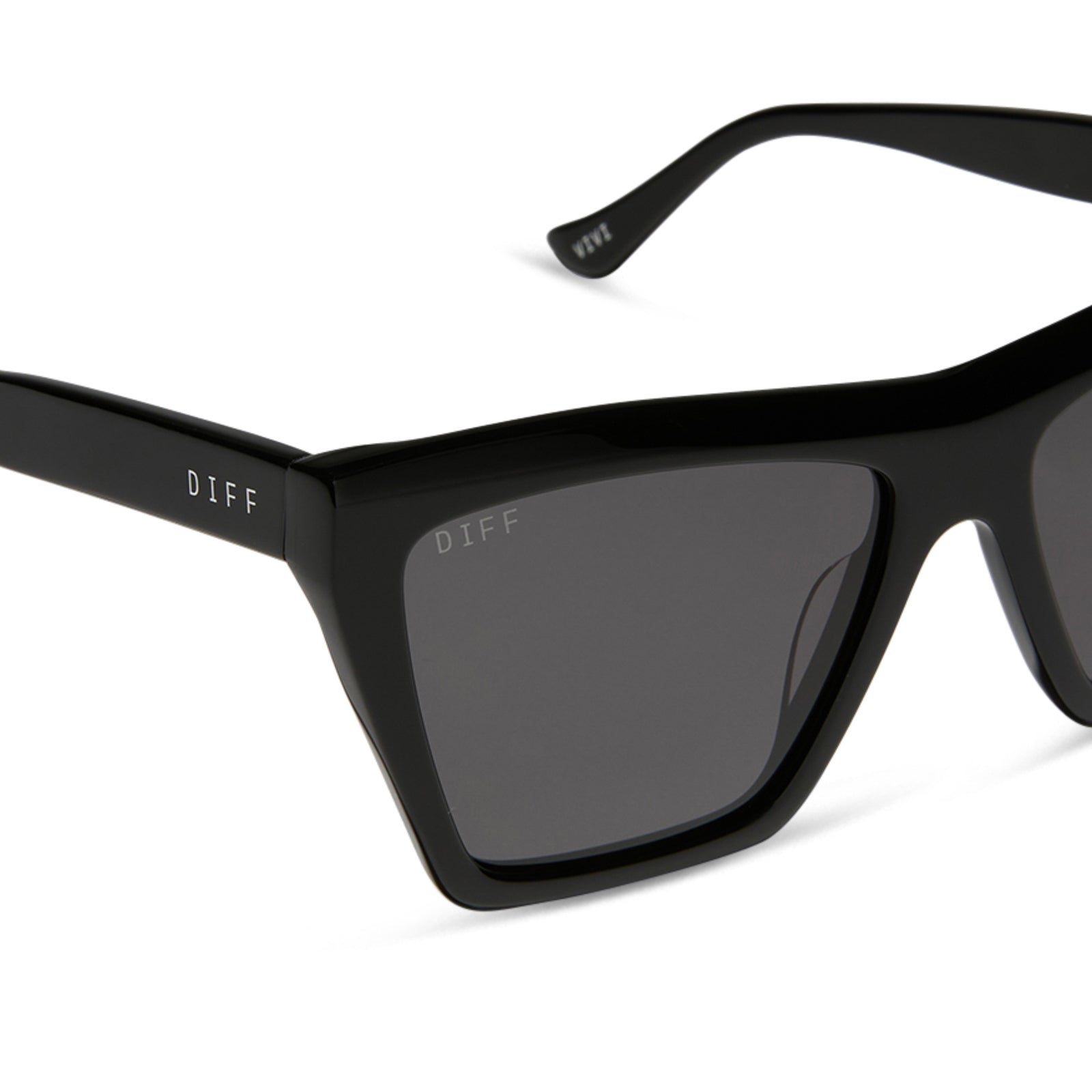 Womens | Vivi Sunglasses | Black | Grey Lenses