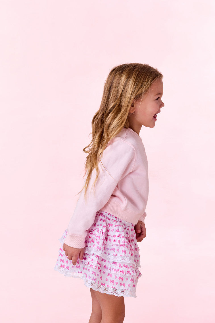 Loveshackfancy X Roller Rabbit Billie Heart Skirt | Disco Bow Heart