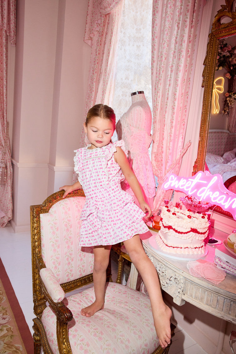 Loveshackfancy X Roller Rabbit Decker Heart Dress | Disco Bow Heart