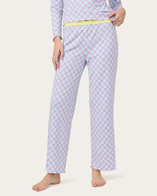 Womens | Ellie Pajama Set - Checkers | Ultra Violet
