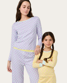 Womens | Ellie Pajama Set - Checkers | Ultra Violet